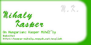 mihaly kasper business card